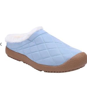 NEW LAMO FOOTWEAR MCKENZIE SLIPPERS in sky blue Size:8
